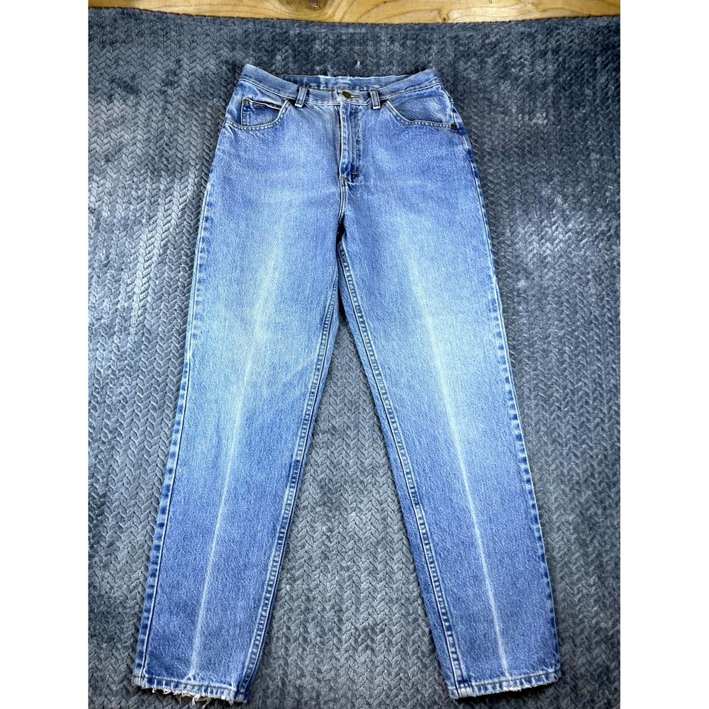 Lee Riders Jeans Womens 10M Blue Denim Cotton High Rise Straight Leg Frayed Hem